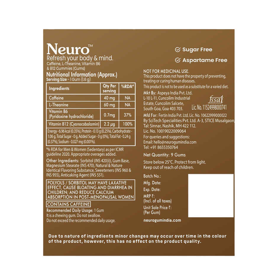 Neuro Energy and Focus Gums Blister Iced Coffee  Combo