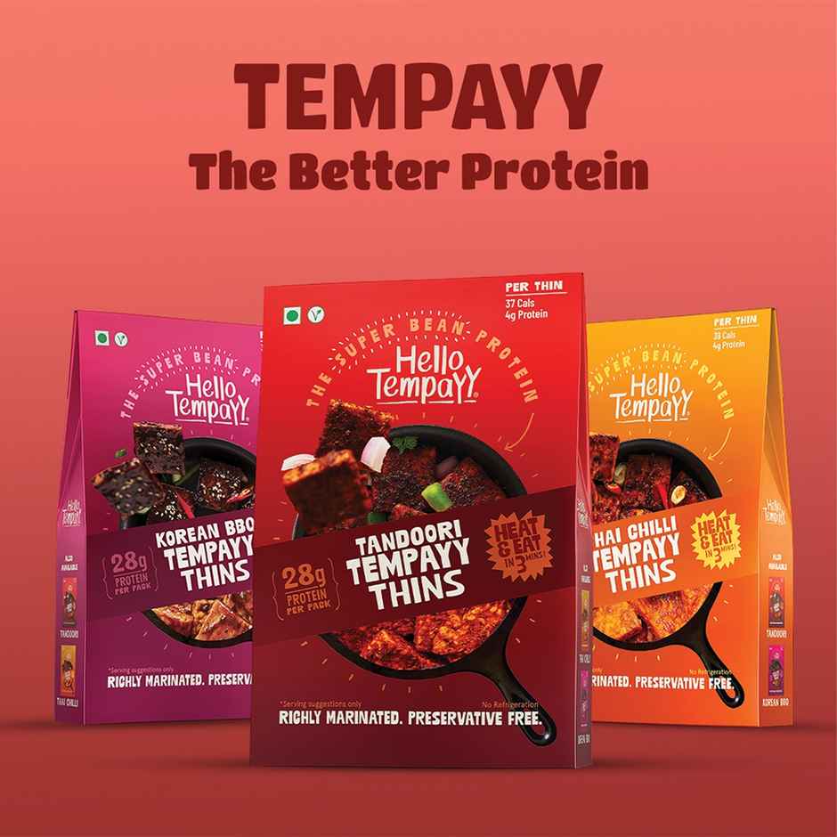 Hello Tempayy 28g Protein Tandoori Tempeh Thins - Sandwiches & Wraps Combo