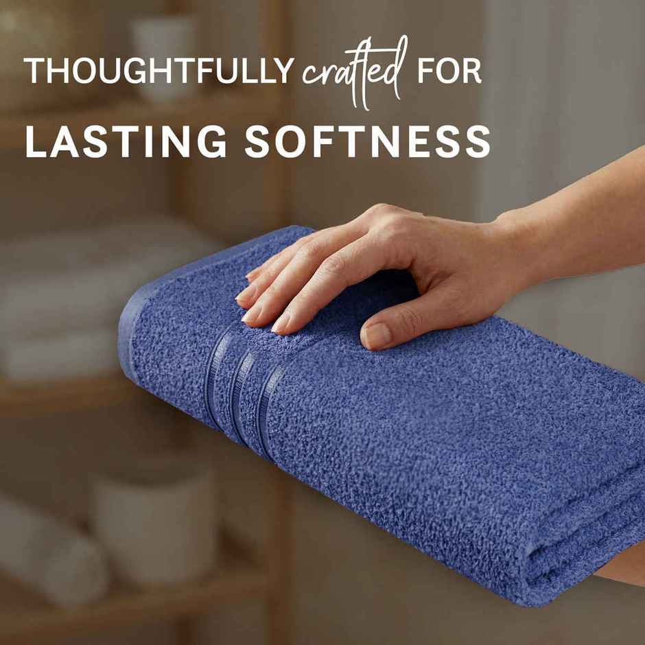 Home Elegance by My Trident Comfort Living Cotton Bath Towel | 28 in x 55 in | New Navy