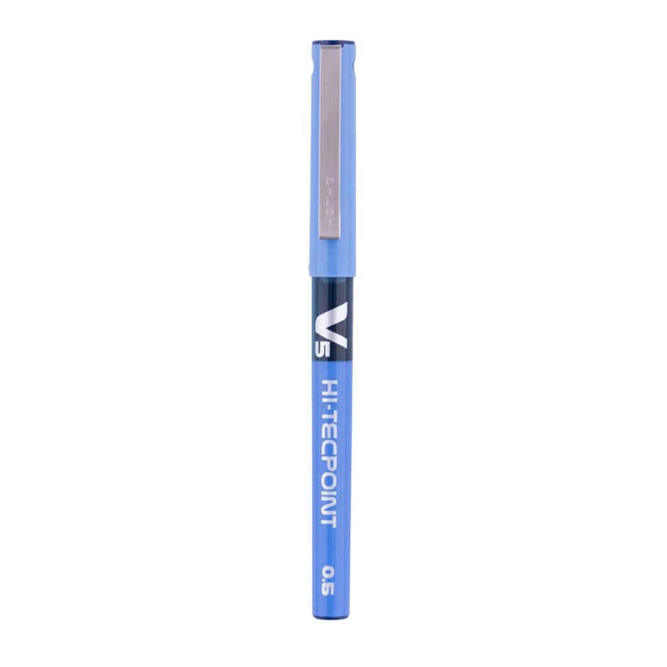 Pilot 10118379 Pilot Hi-Techpoint V5 Roller Pen (Blue)- 5 Pieces