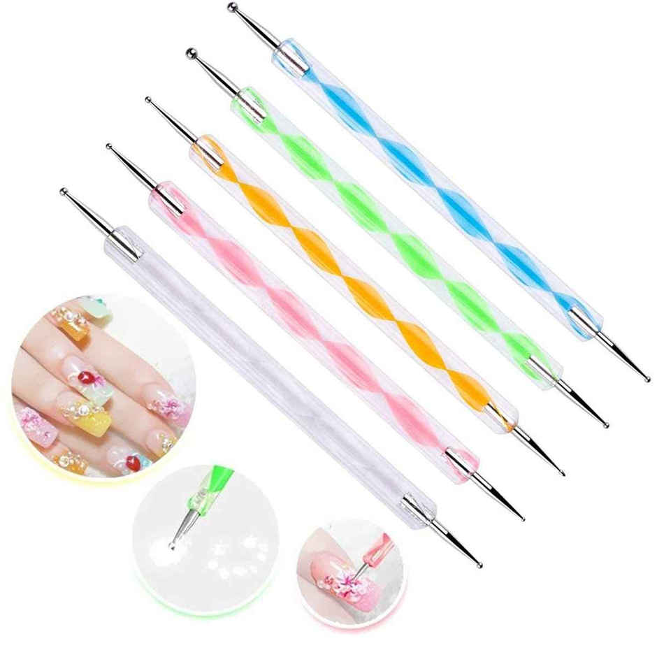 Chrome 5 Piece Embossing Acrylic Dotting Tool Set