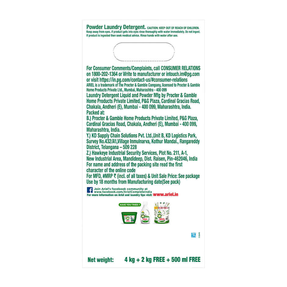 Ariel Matic Front Load Detergent Powder