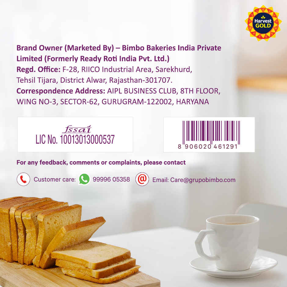 Harvest Gold - Good Zero- Pure Atta Bread (Zero Preservatives, Zero Palm Oil, Zero Addtives)