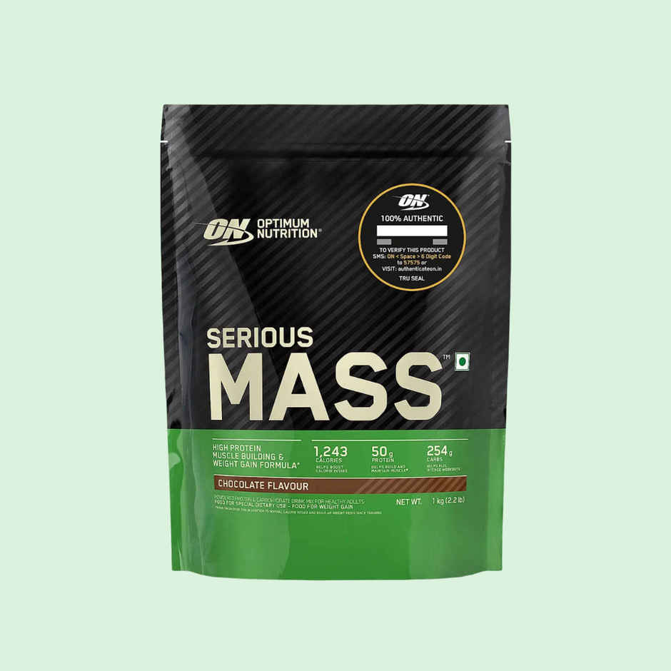Optimum Nutrition Serious Mass Weight Gainer Powder High Protein & Calories Vegetarian Chocolate