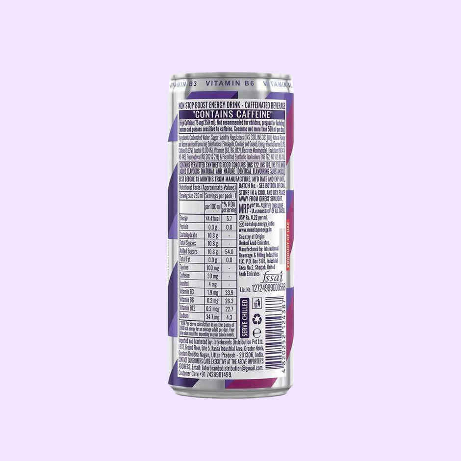 NON Stop Boost Energy Drink | Canned Beverage
