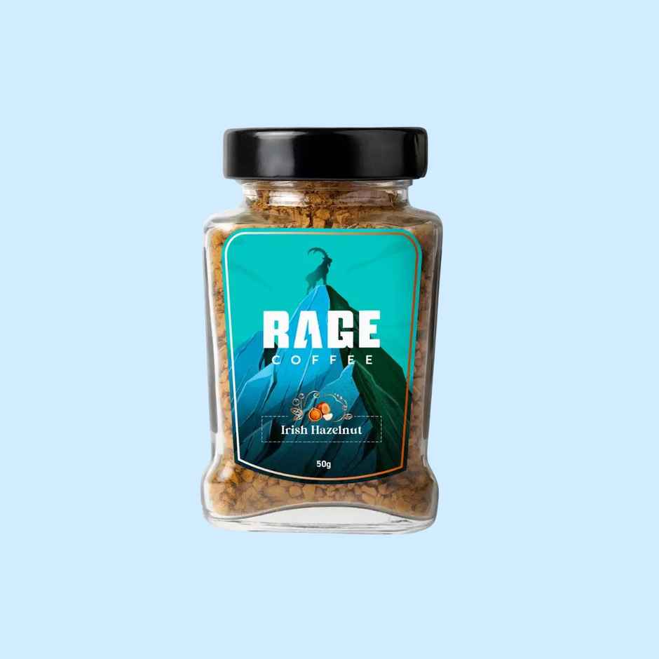 Rage Coffee Irish Hazelnut - Premium Arabica Instant Coffee