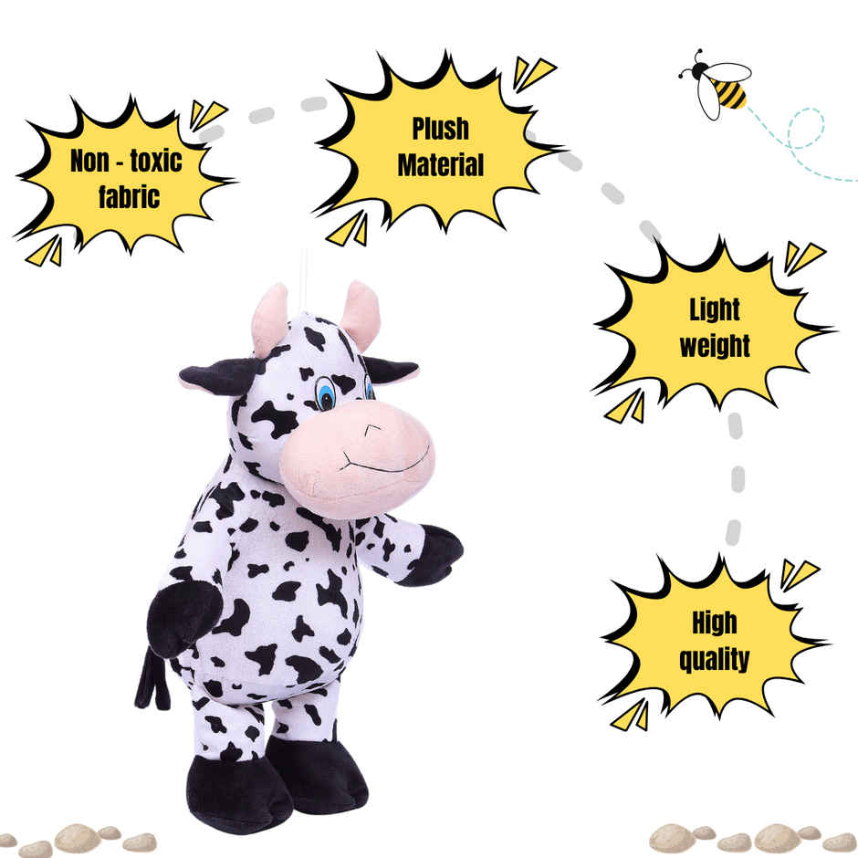 Toytales Cow Soft Toy | Birthday Gift | Plushie Stuffed Toys | Gift For Kids