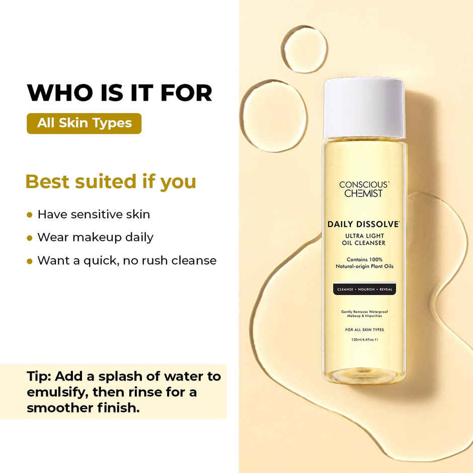 Conscious Chemist Daily Dissolve Ultra Light Makeup Removal Oil Cleanser