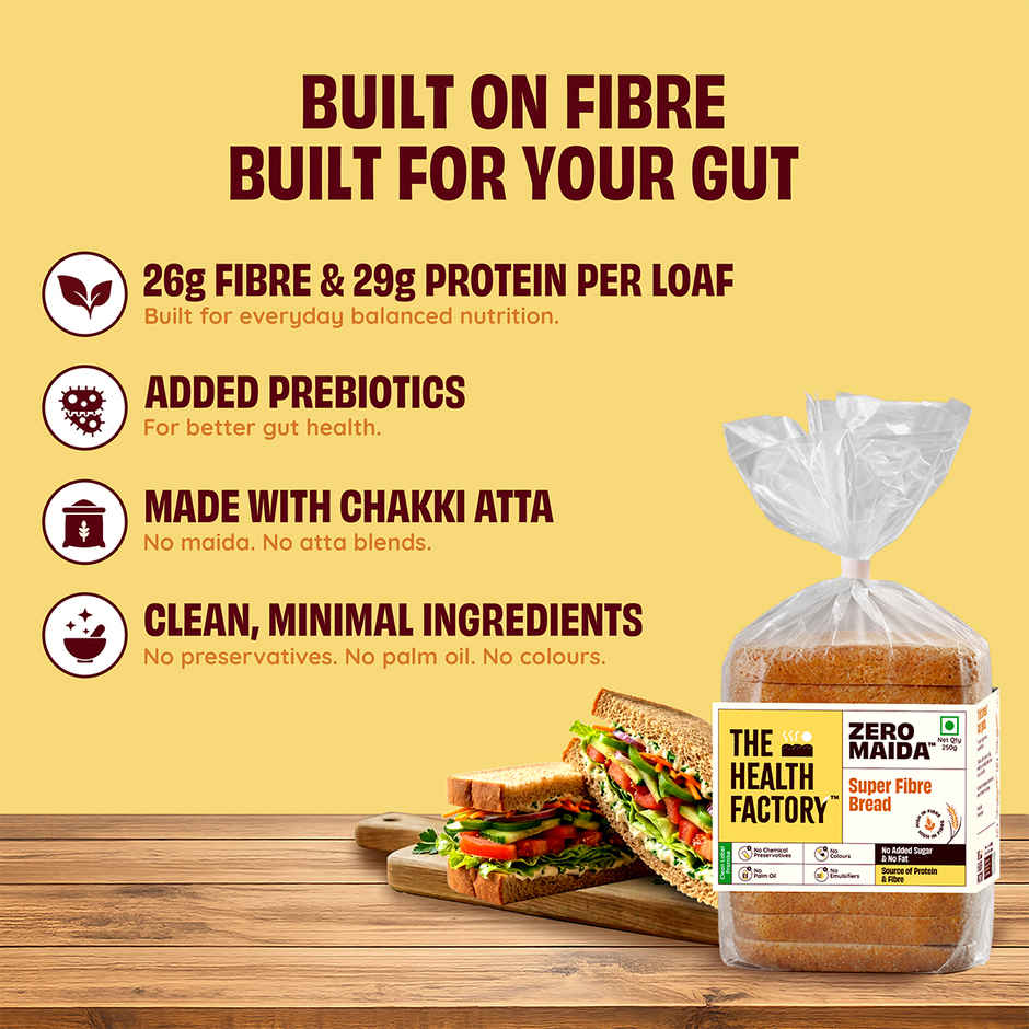 The Health Factory Zero Maida Super Fibre Bread