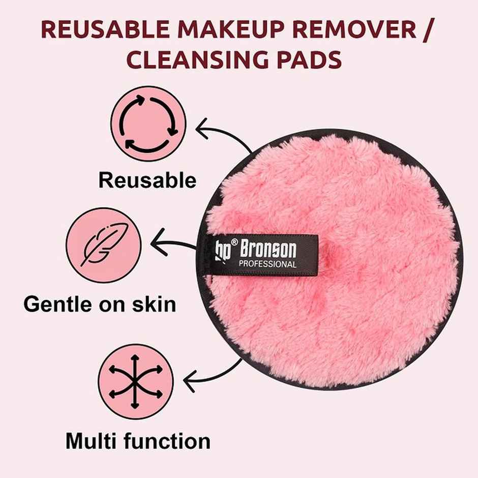 Bronson Professional Reusable Makeup Remover Cleansing Pads (1 pcs - mix color)