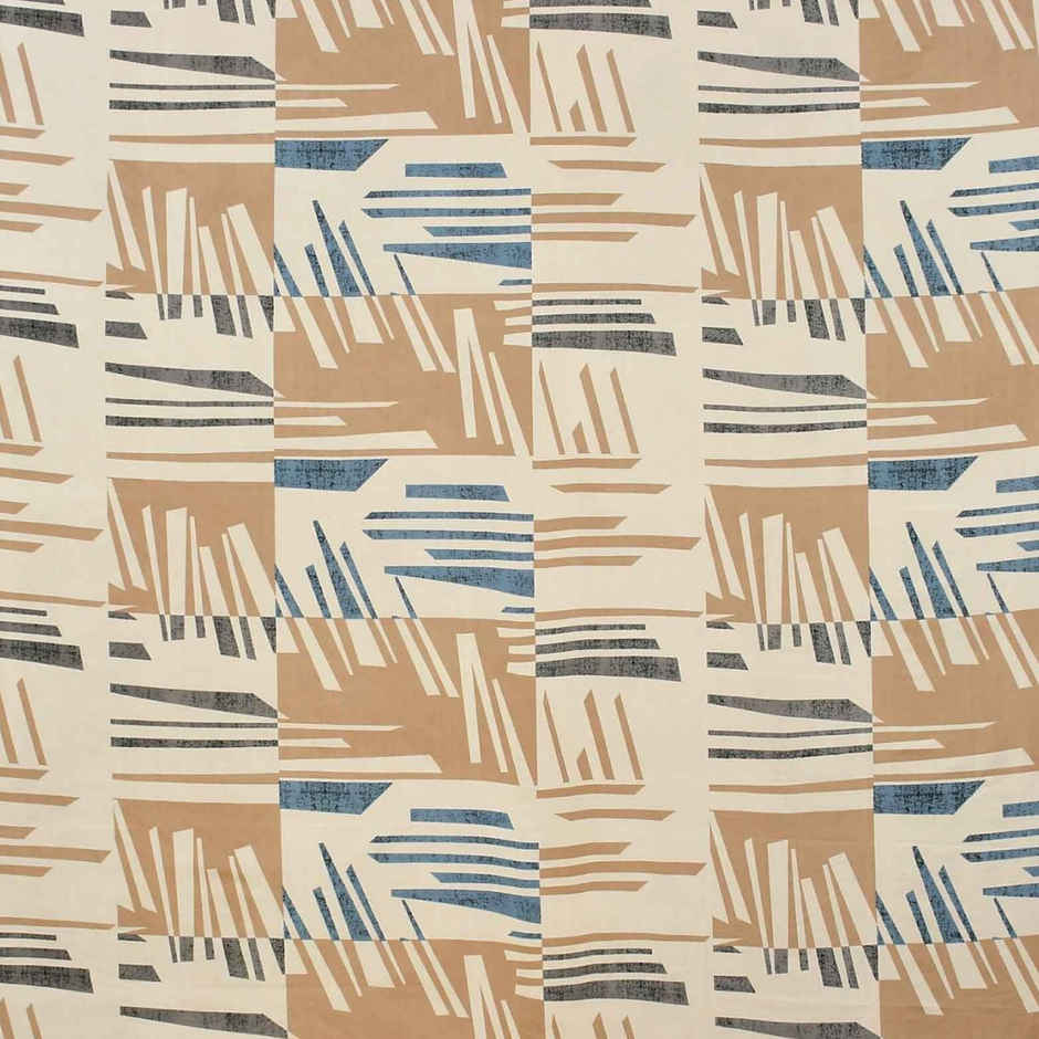 Casacraft by Pepperfry Yellow Abstract 180 TC Microfiber Double Bedsheet With 2 Pillow Covers