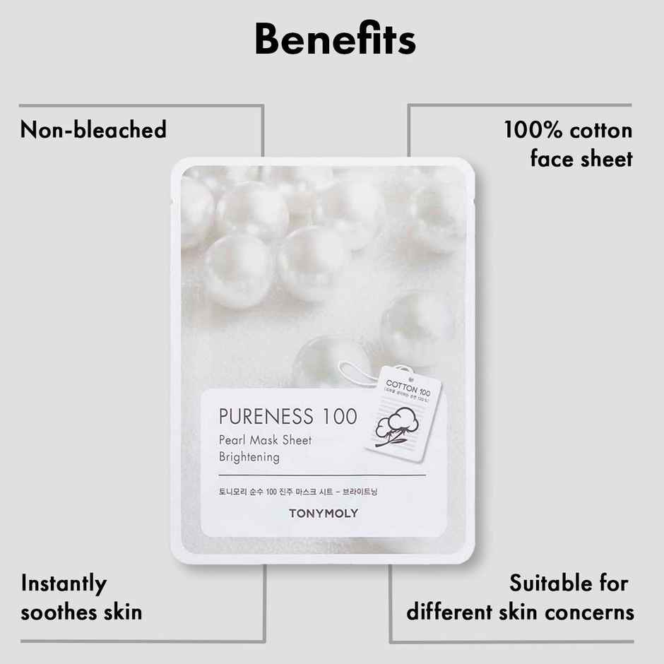 Tonymoly Pureness 100 Pearl Sheet Mask Brightening