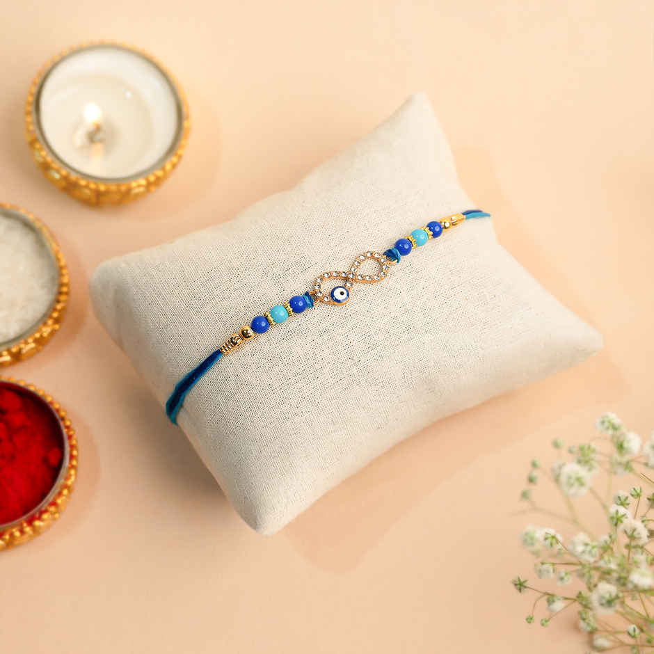 Rakhi for Brother | Evil Eye Infinity Design | Feng Shui | Pack of 1 | Tomuncle