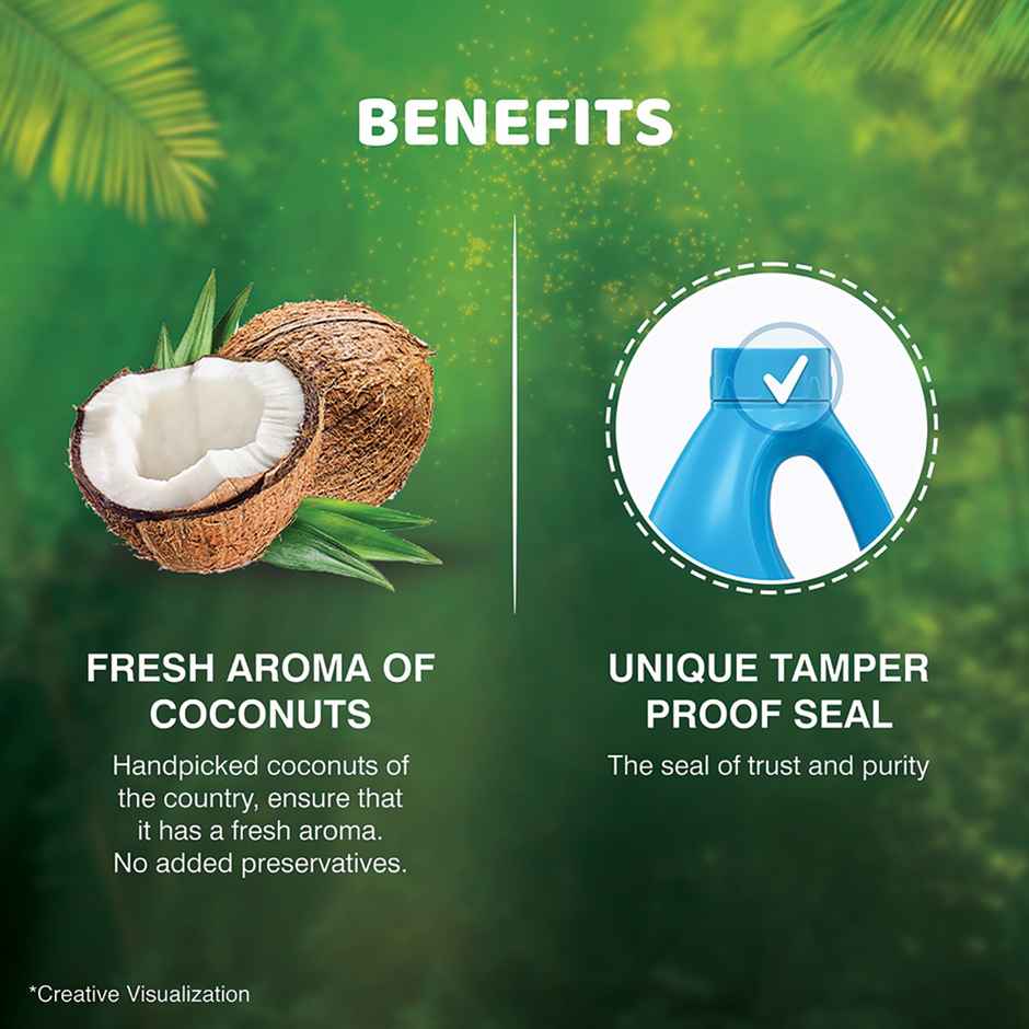 Bajaj 100% Pure Coconut Oil | Made with Premium Grade 1 Quality Coconuts