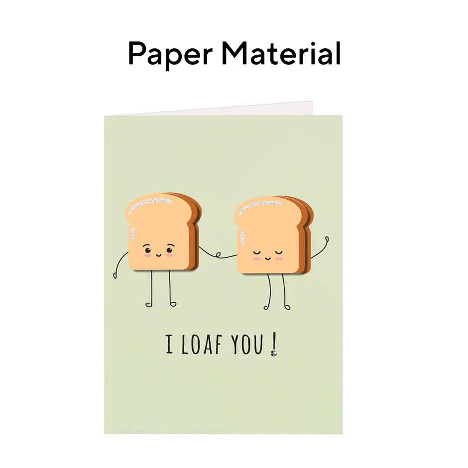 Itsy Bitsy Greeting Card & Envelope Loaf You 4 x 6 Inch Approx 2 Pc Pb Lb