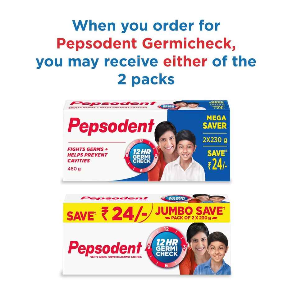 Pepsodent Germicheck 8 Actions Toothpaste With Anti-Germ Formula Clove & Neem Oil Family Pack
