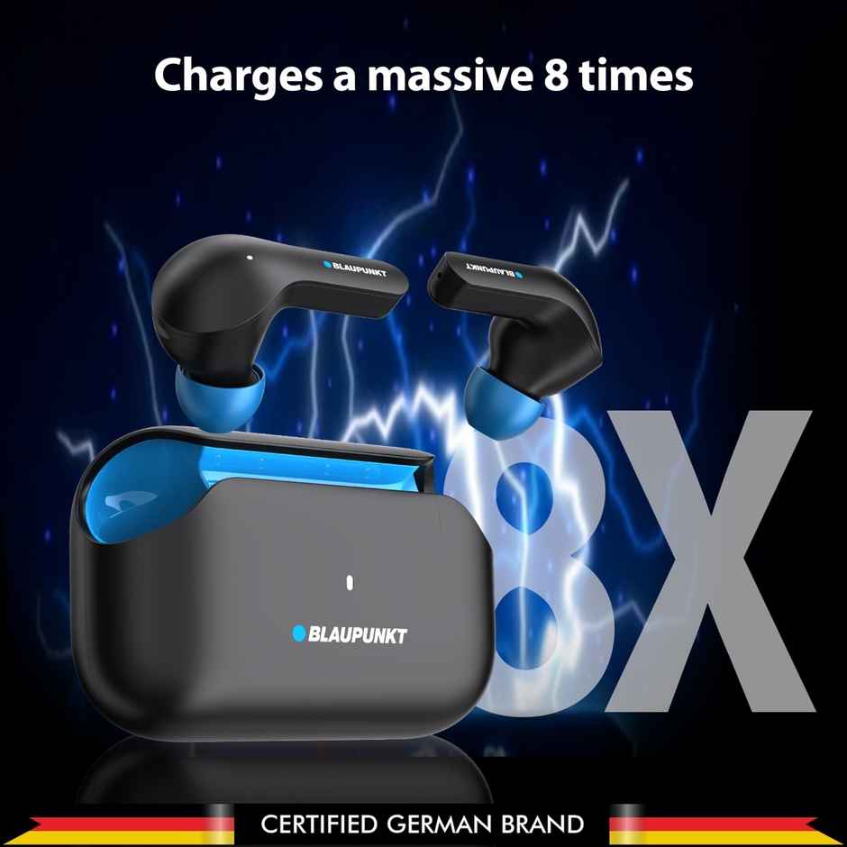 Blaupunkt Btw300 Xtreme True Wireless With Unstoppable 150 Hrs Playtime(Blue, In The Ear)