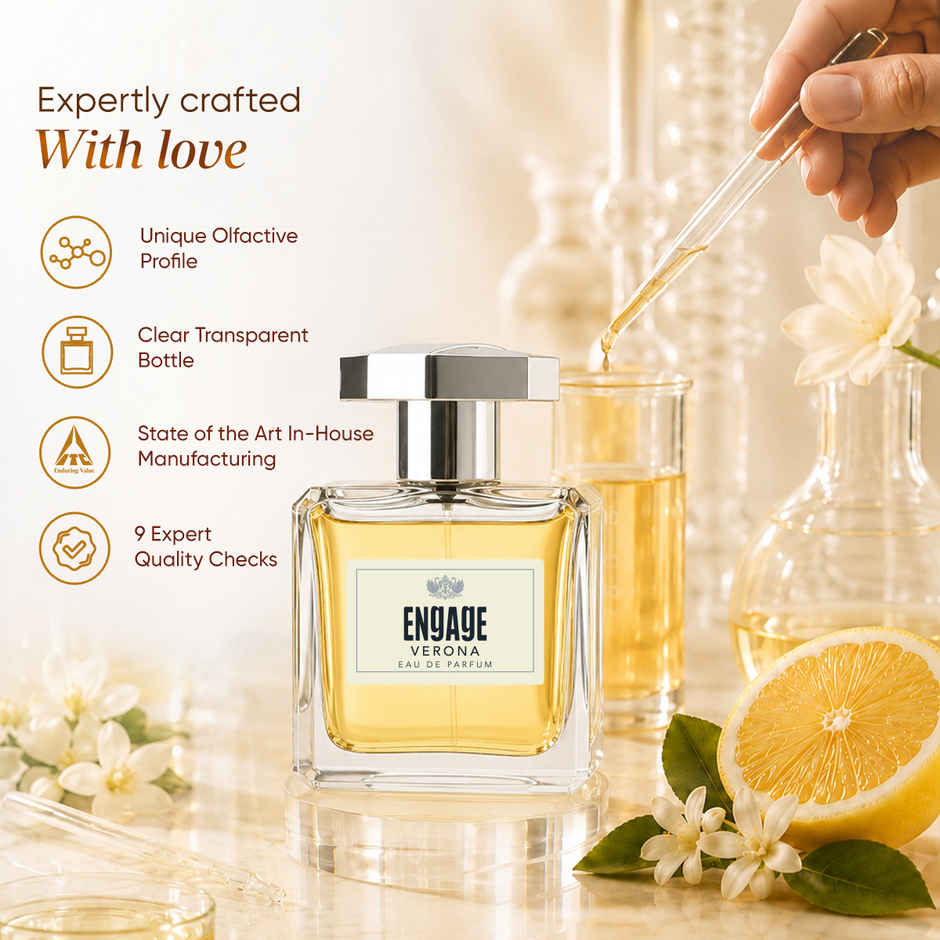 Engage Verona Eau De Parfum for Women | Long Lasting Perfume | Citrus Fruity