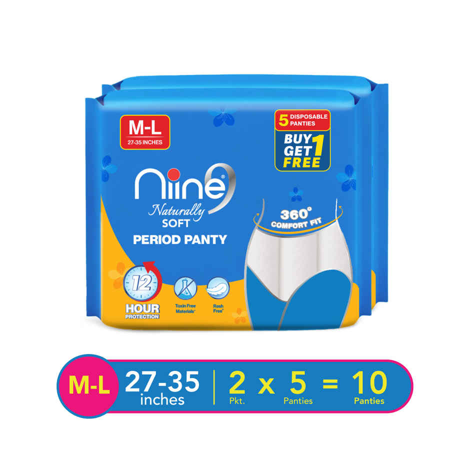 Niine Naturally Soft Disposable Period Panty | M-L - Buy 1 Get 1 Free