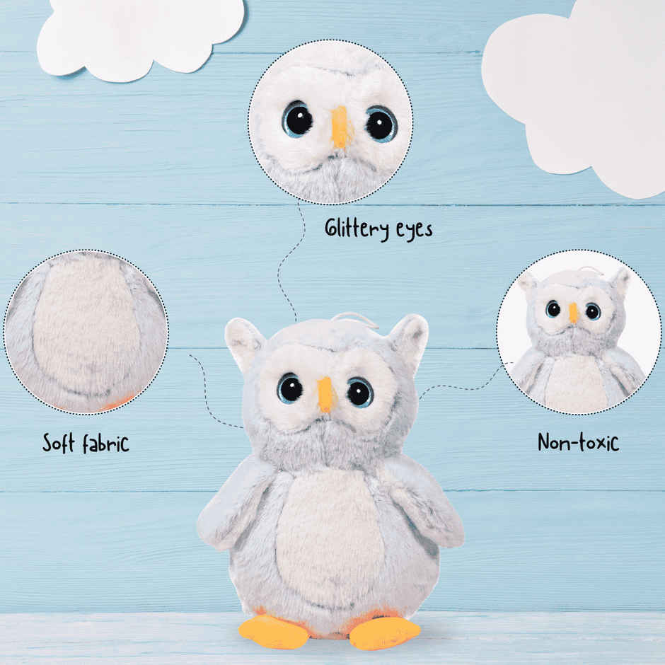 Toytales Cute Owl Soft Toy | Plushie Stuffed Bird Animal | Toys For Kids | Birthday Gift