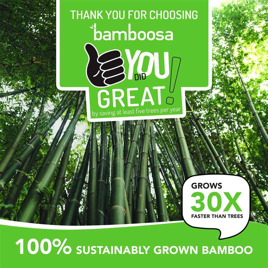The Honest Home Company Bamboosa 3 Ply Toilet Roll - Pack Of 8 Rolls | 300 Pulls Per Roll | Brown