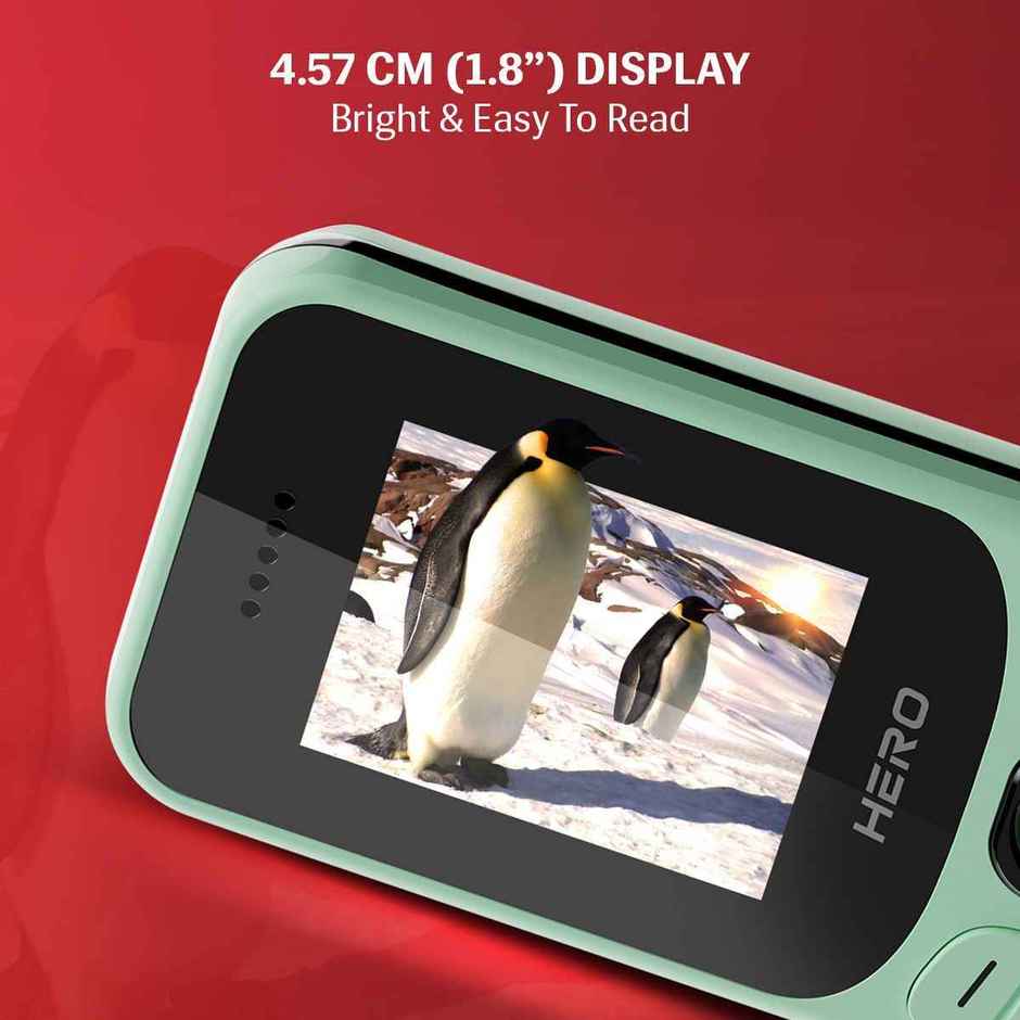 Lava Hero Shakti 2026 Dual SIM Keypad Phone | 1.8 inch Display | Type C | Mint Green