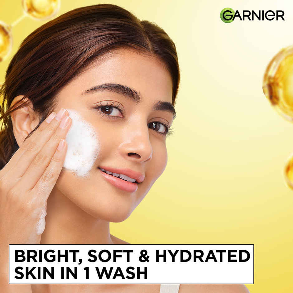 Garnier Bright Complete Serum Cleanser | Vit C Facewash for Visibly Brighter Skin in 1 Wash