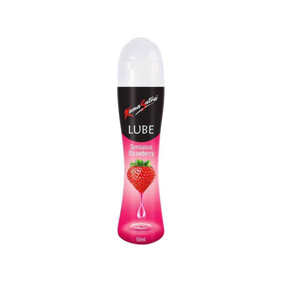 Kama Sutra Strawberry Pleasure Flavoured Condoms(10pc) & Kama Sutra Personal Lube Strawberry(50ml) Combo