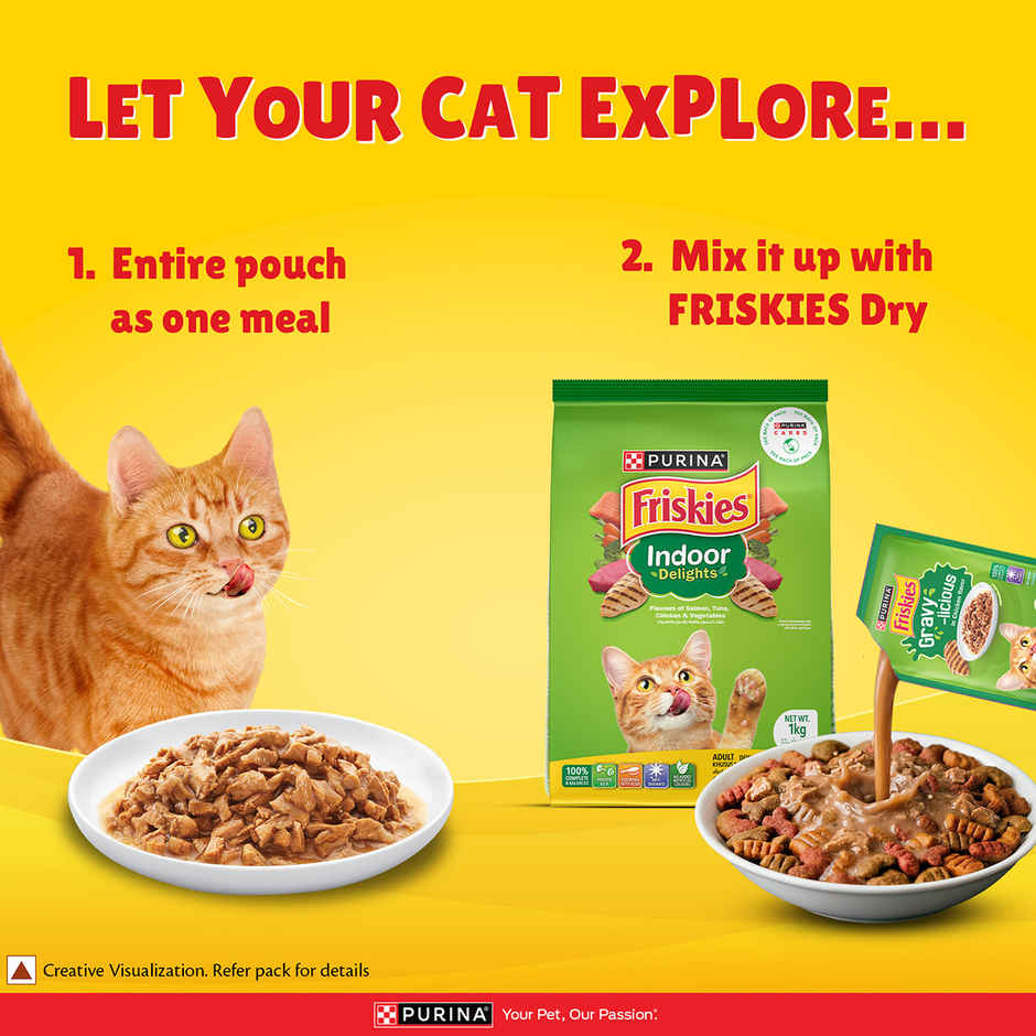 Purina Friskies Gravy Licious Cat Food Chicken Flavour