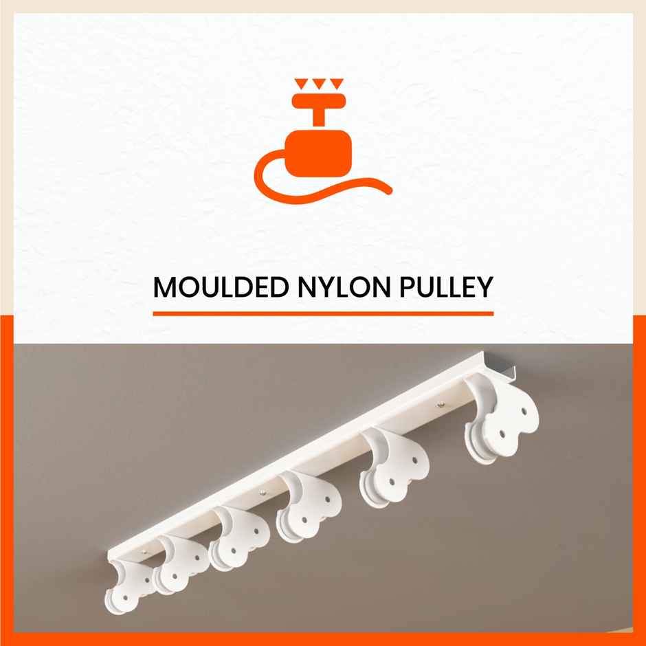 Bathla Ceiling Cloth Dryer | 5ft x 6 Pipes | Steel | Compact, Easy | Exa