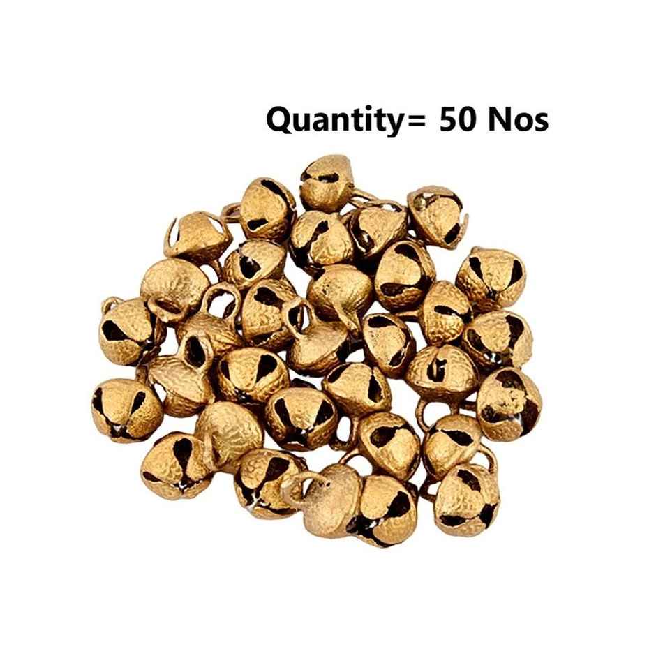 Uapan Brass Ghungroo Loose Big, Pack Of 50