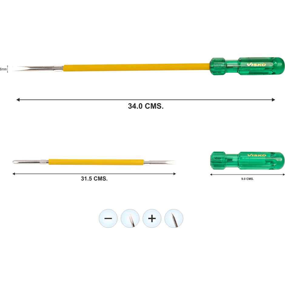 Visko 2 In 1 Long Handle Screwdriver | Pack Of 1