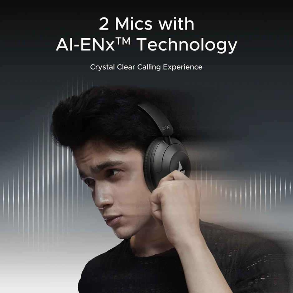 boAt Rockerz 650 Pro Bt Headphones W/ Dolby Audio | 80H Playtime | Iris Black