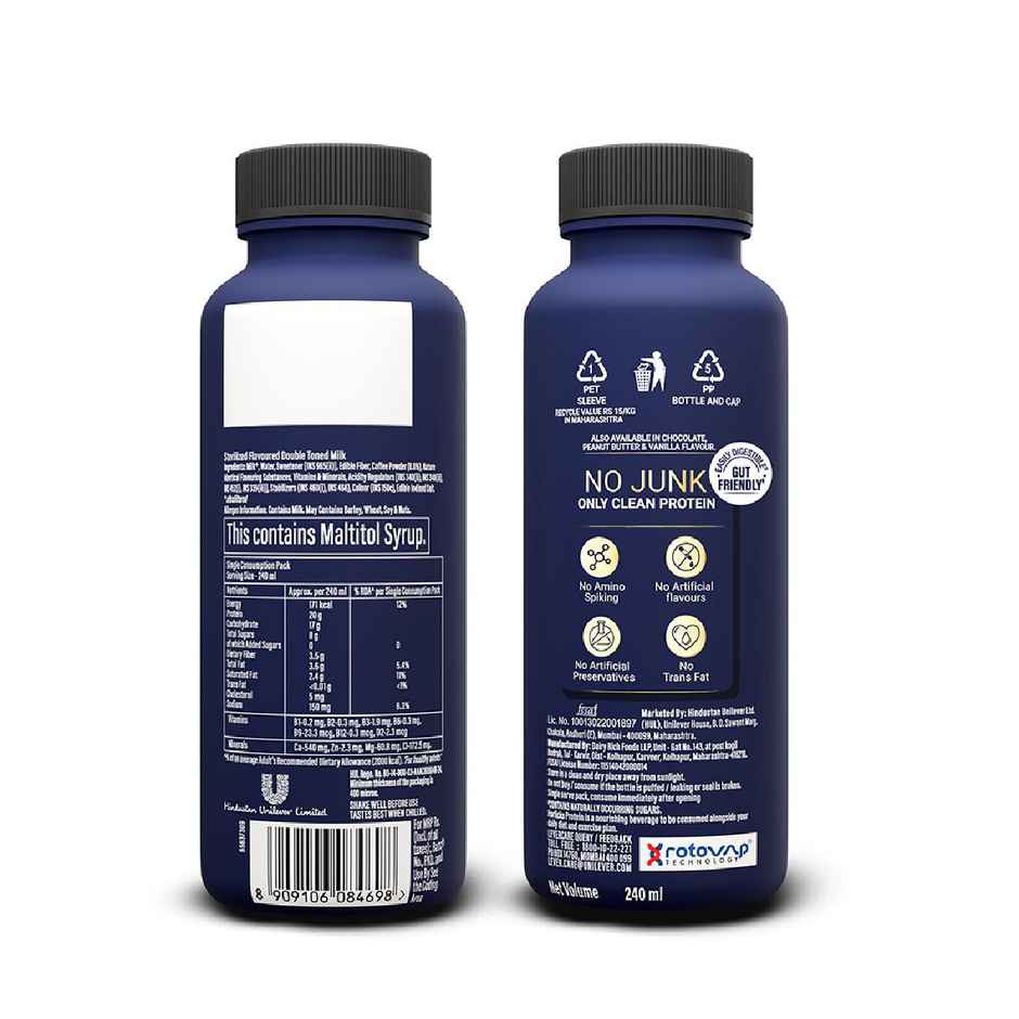 Horlicks Protein Milkshake, with 20g Protein Proffee Flavour Combo   