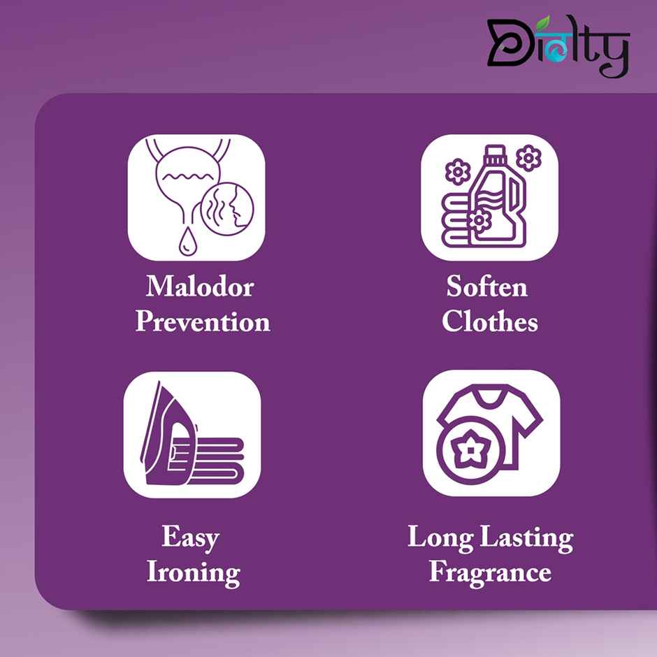 Diolty Lavender After Wash Liquid Fabric Conditioner | Eco-Friendly & Biodegradable