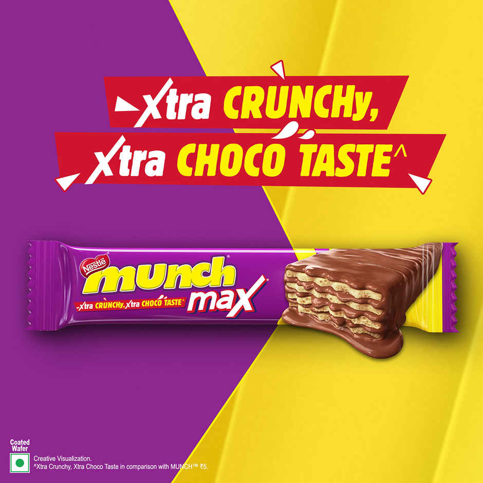 Nestle MUNCH MAX Choco Coated Crunchy Wafer Bar