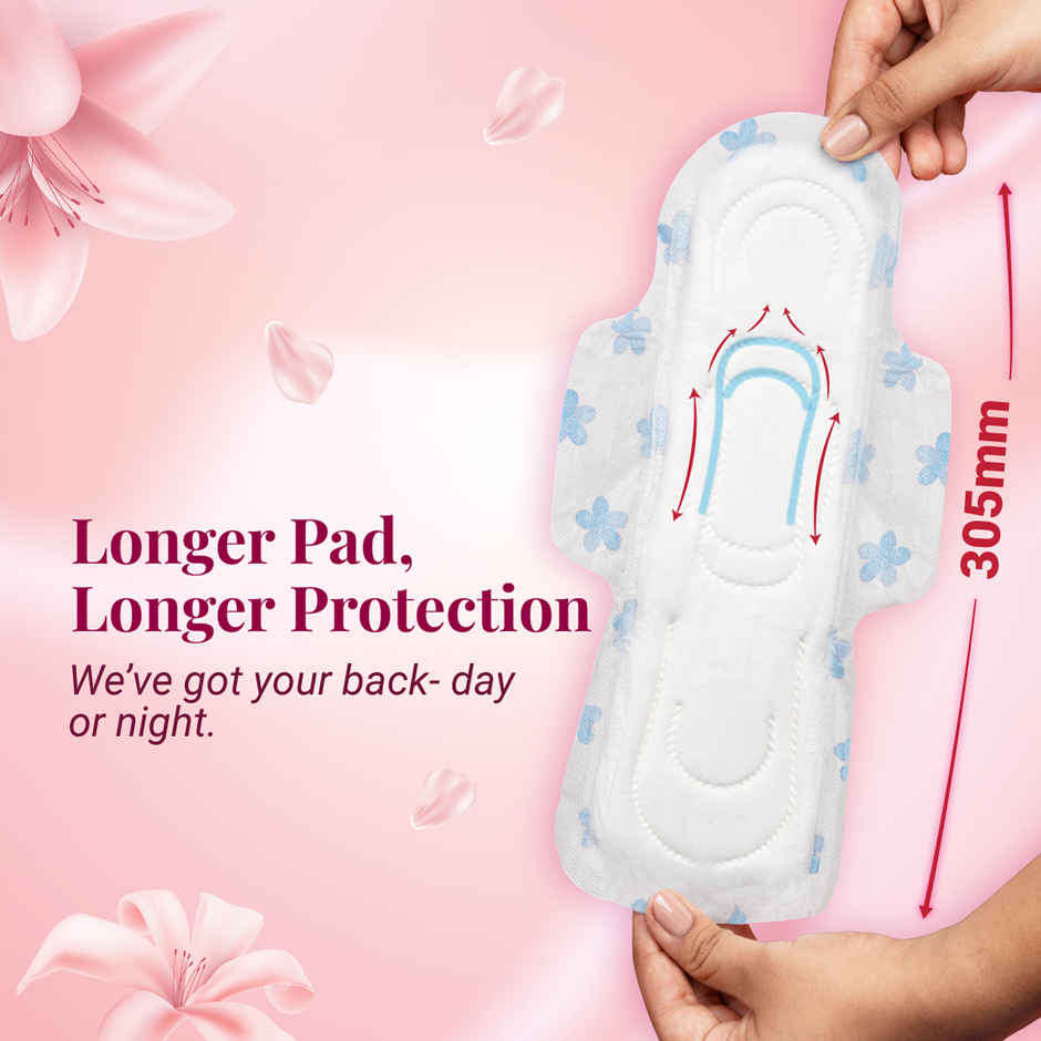 Niine Naturally Soft Day & Night Sanitary Pads | 305 mm | XXL | 40 Pads
