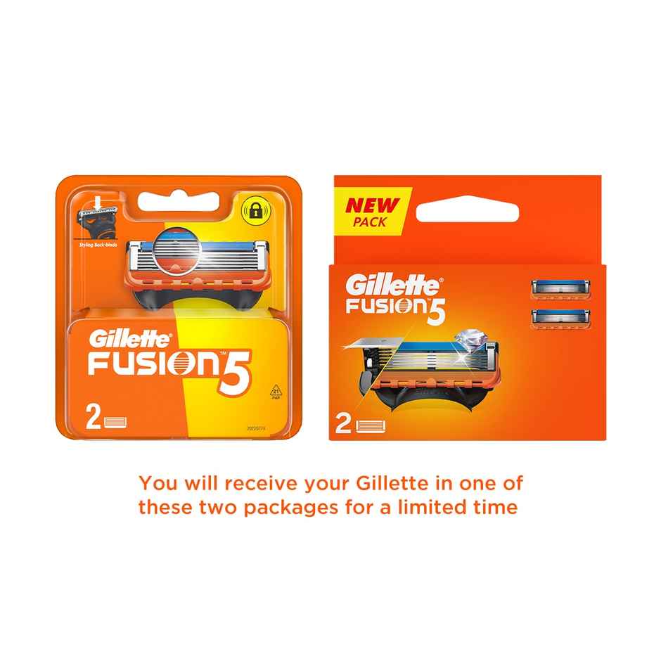 Gillette Fusion Manual Shaving Razor Blades For Men (2 Cartridges)