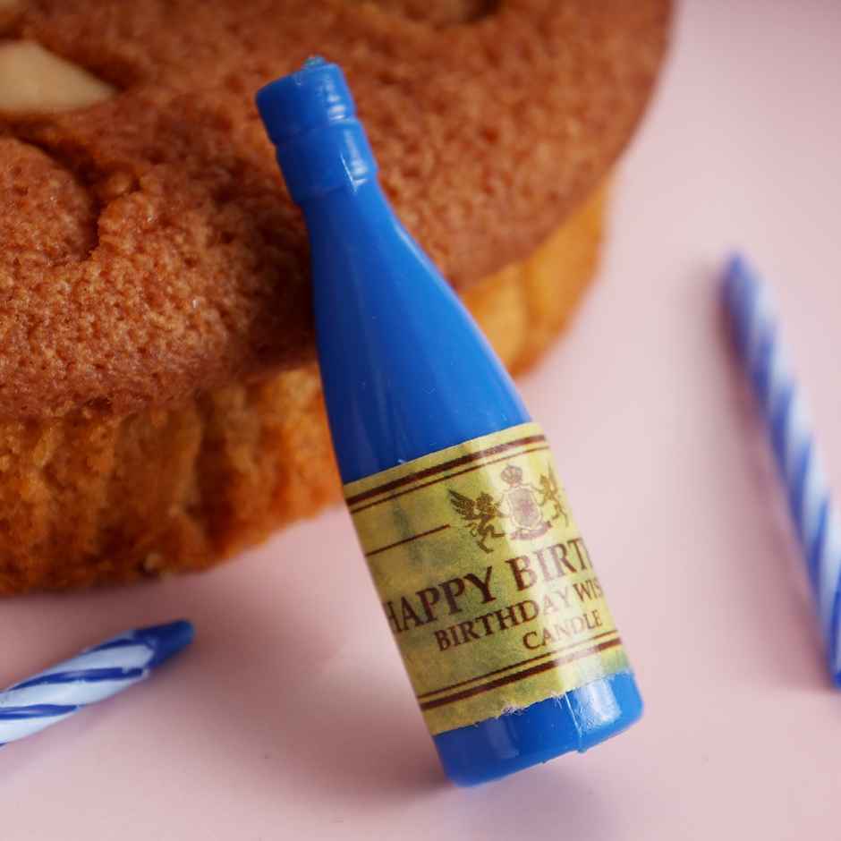 Champagne Bottle Candles | Happy Birthday Cake Decoration | Propcon