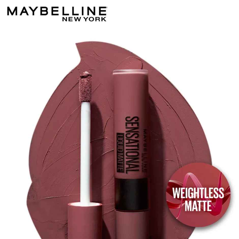 Maybelline Sensational Liquid Matte Lipstick,NU07 Get Undressed-Delivering Intense Matte Color