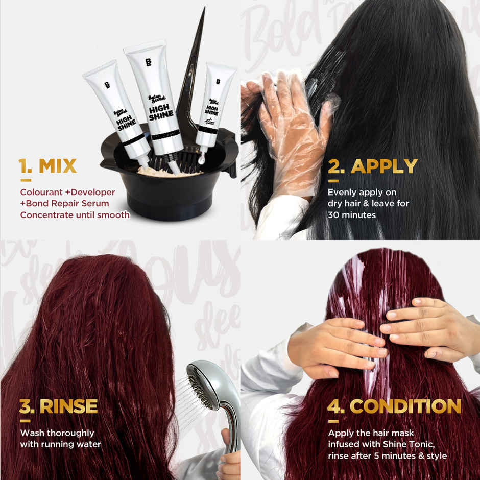 Bblunt Salon Secret High Shine Conditioning Hair Colour | Cherry Red