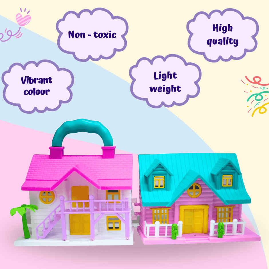 Toytales Pink Doll House | Play Set Toys For Girls | Gift For Girls | Birthday Gift