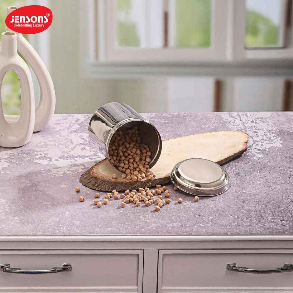 Jensons Stainless Steel Kitchen Storage Canister 12 cm | Airtight Container