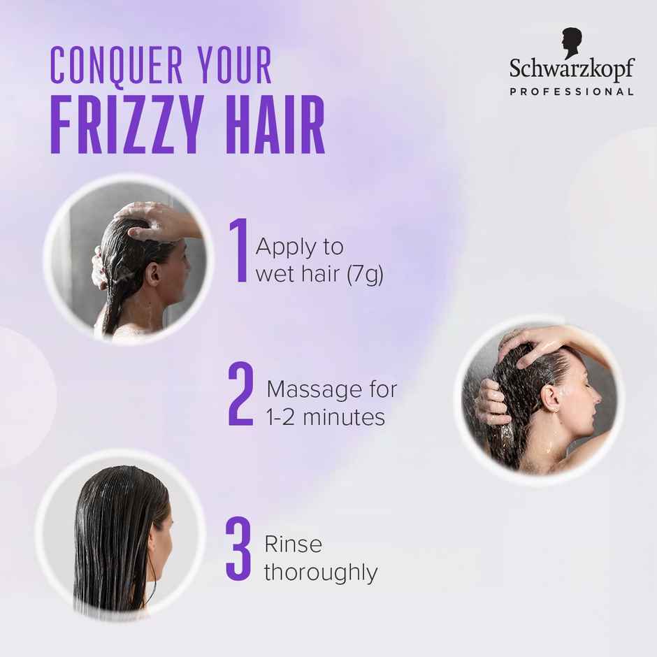 Schwarzkopf Professional Bonacure Frizz Away Shampoo With Babassu Oil,With Vegan Keratin