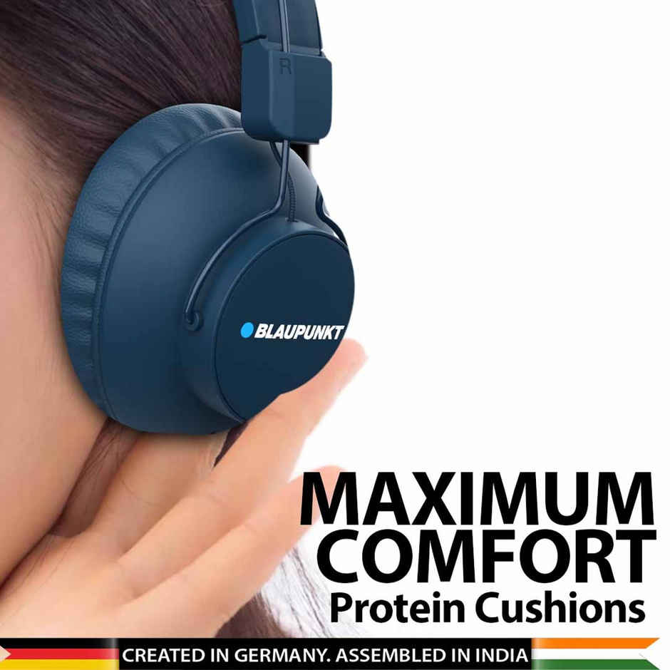 Blaupunkt BH41 Wireless Headphones I Long Playtime 40Mm Drivers | Blue