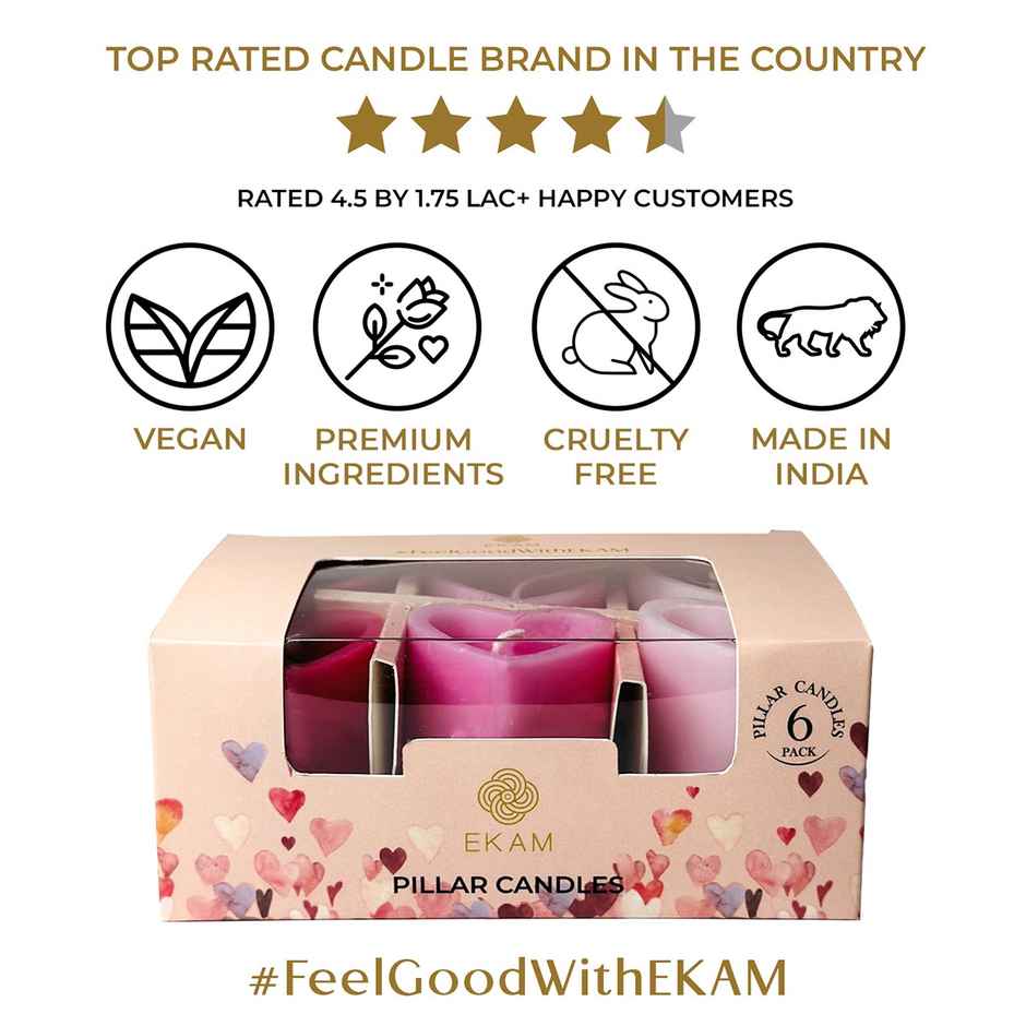 Ekam Heart Shaped Pillar Candle