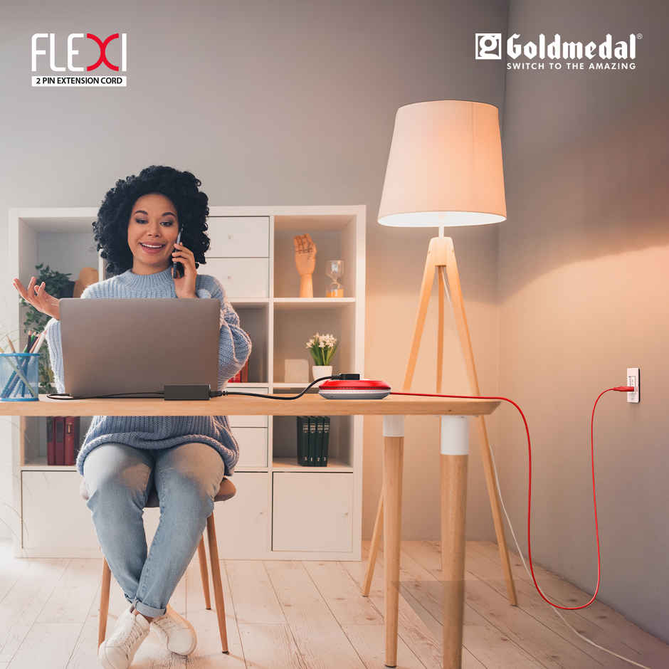 Goldmedal Flexi 2 Pin Extension Board with 7.5m Heavy Duty Extension Cord