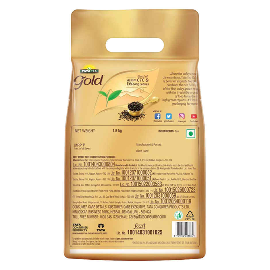Tata Tea Gold Black Tea, Assam Teas with Gently Rolled Aromatic Long Leaves