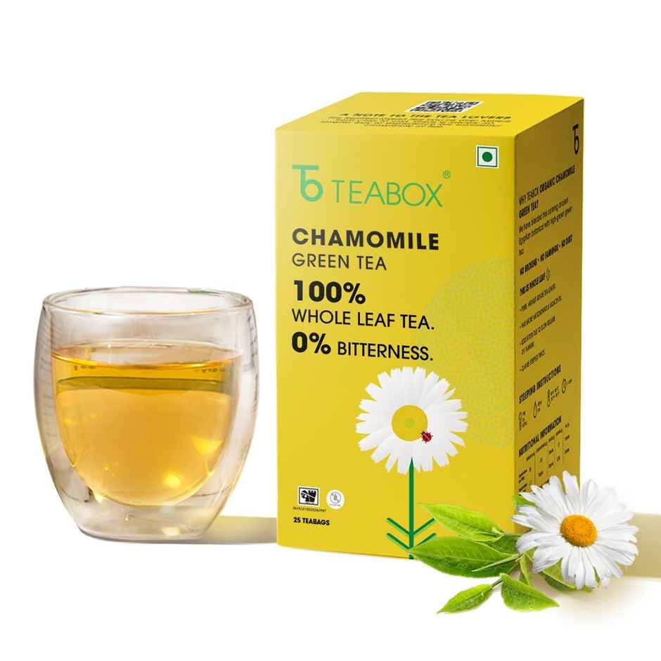 Teabox Chamomile Green Tea - Calming Sleep Tea Bags