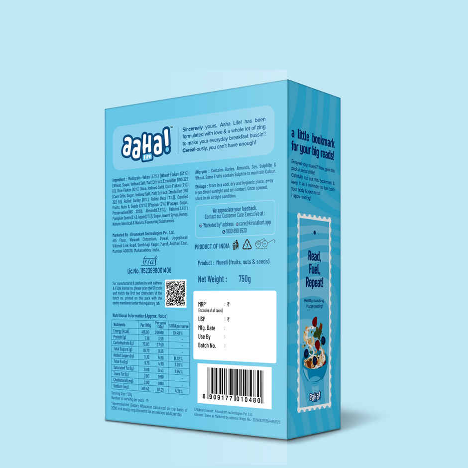 Aaha life Muesli Fruit Nuts & Seeds
